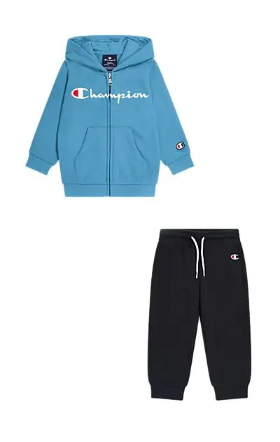 CHAMPION Icons Toddler Hooded Full Zip Suit Alaskan Blue Junior | Sport1.no