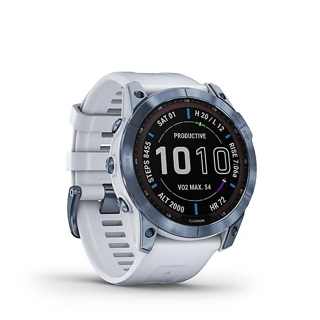 GARMIN fenix 7X Sapphire Solar Mineral Blue w/Whitestone Unisex | Sport1.no