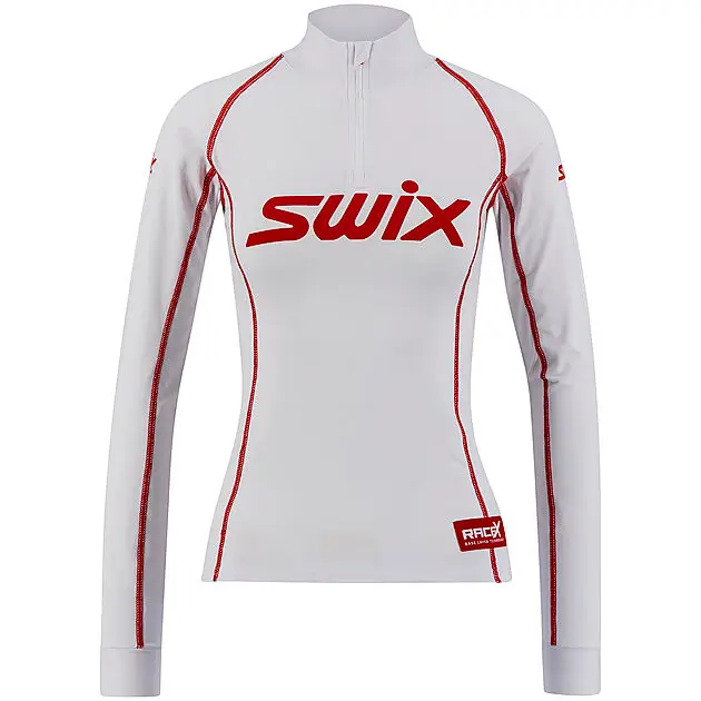 SWIX RaceX NTS bodywear 1/2 zip W Bright white Dame