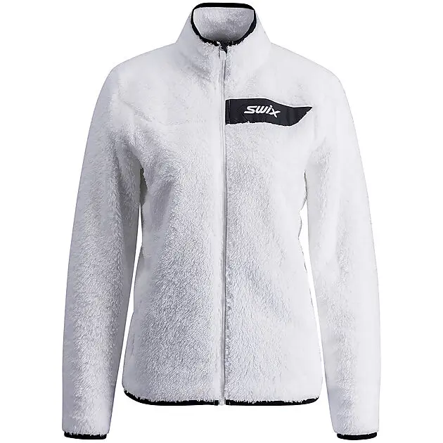 SWIX Infinity Pile Midlayer Full Zip W Bright white Dame