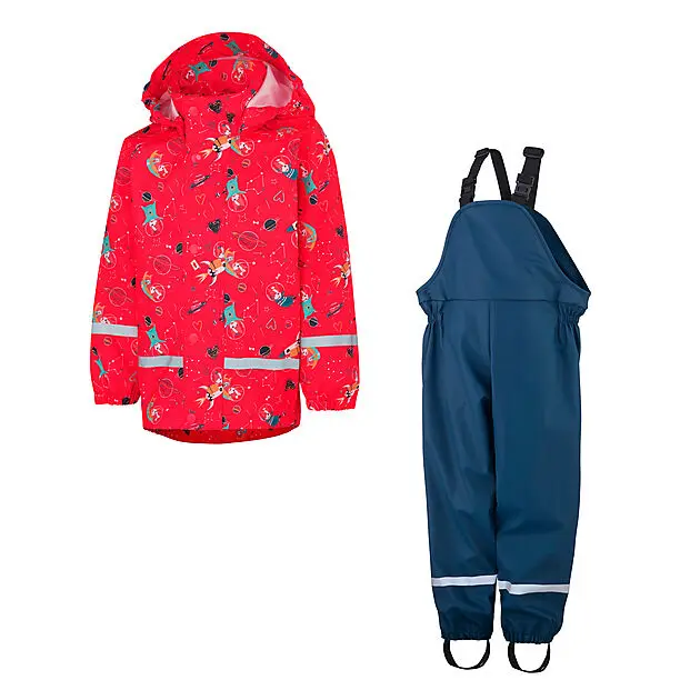 JOTUNHEIM Russa PU regnsett Diva Pink/Majolica Blue Barn