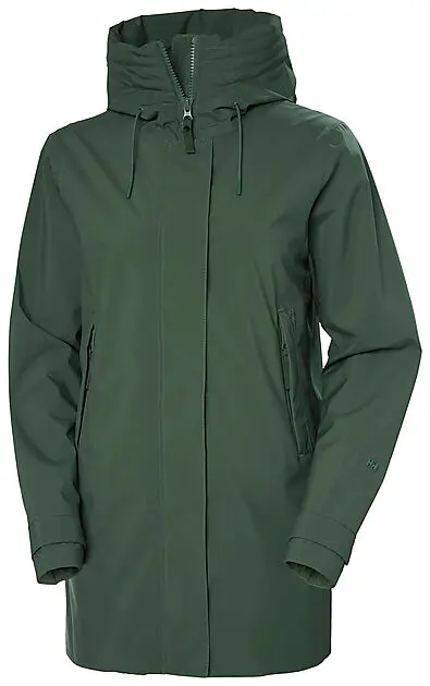 HELLY HANSEN W VICTORIA MID LENGTH RAINCOAT SPRUCE Dame