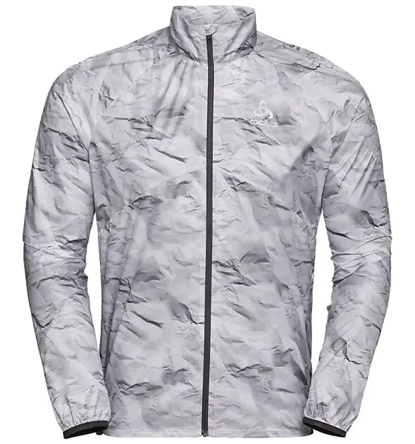 ODLO Jacket ZEROWEIGHT 10651/odlo graphite grey - paper print SS19 Herre | Sport1.no
