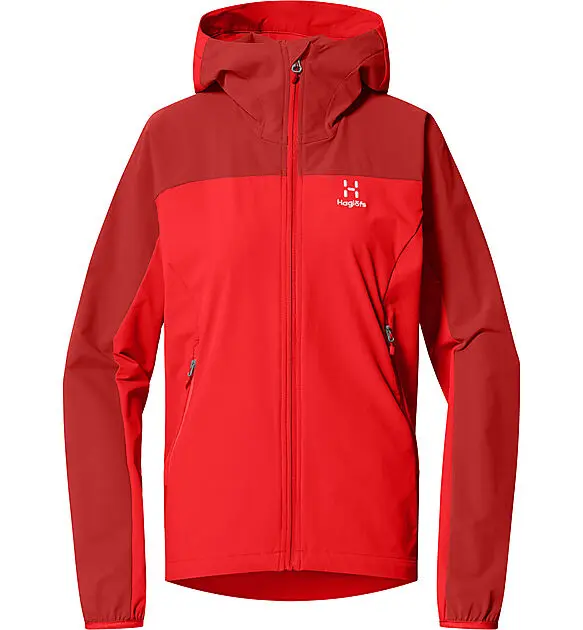 HAGLÖFS Morän Softshell Hood Women Zenith red/Corrosion Dame