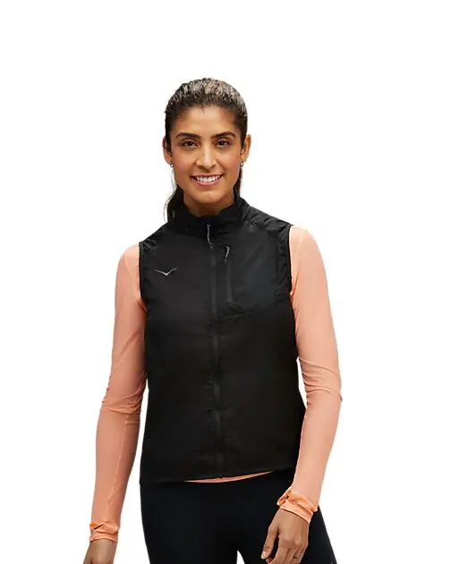 HOKA W SKYFLOW VEST BLACK Dame