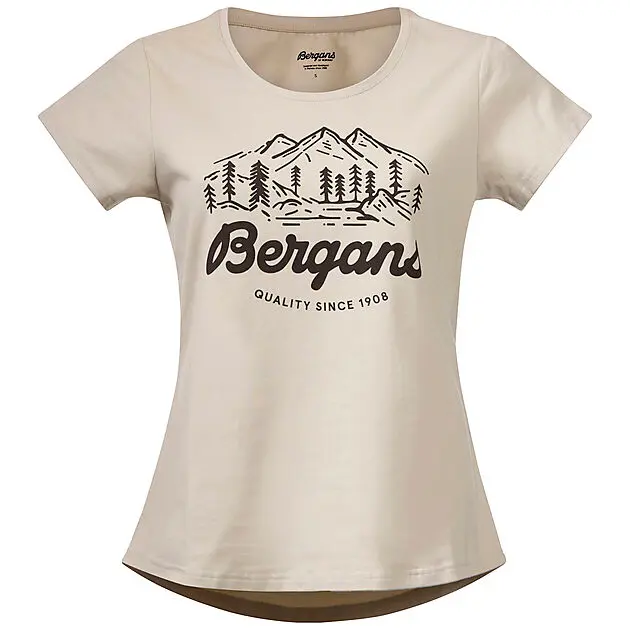 BERGANS OF NORWAY Classic V2 W Tee Chalk Sand Dame