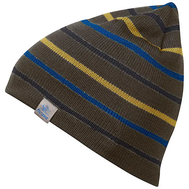 BERGANS OF NORWAY Rim Youth Beanie 13051/GreenMud/Dk RoyalBlue/WaxedYellow Junior