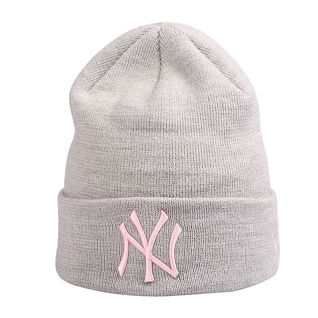NEW ERA BASIC CUFF KNIT HEATHER GREY/PINK Unisex | Sport1.no