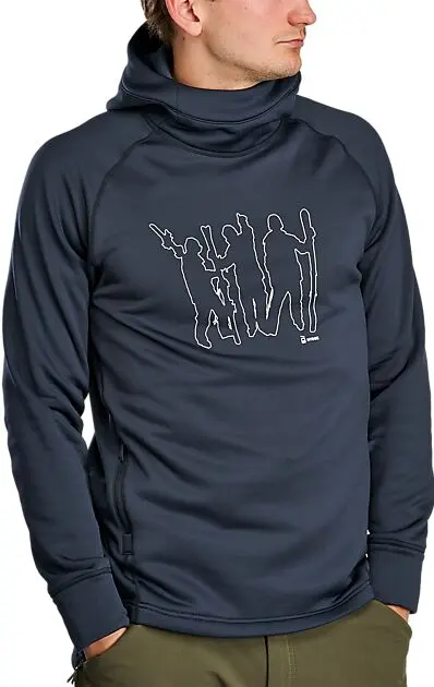HOUSE OF HYGGE Men's Pow Pullover Hoodie 27-Mørkeblå, skiers Herre