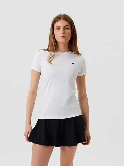 BJØRN BORG ACE SLIM T-SHIRT Brilliant White Dame