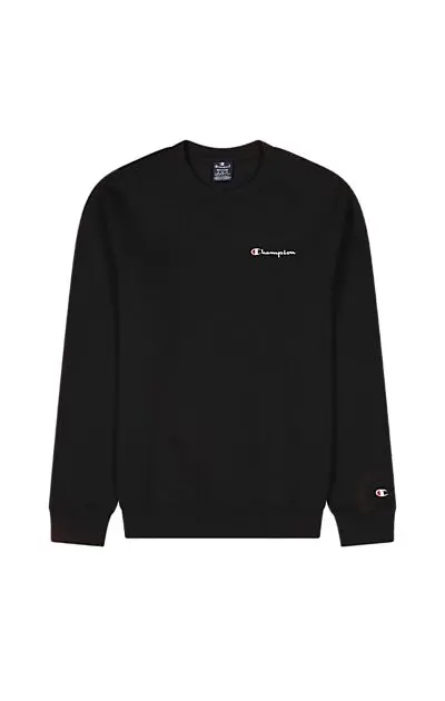 CHAMPION M Crewneck Sweatshirt AMC Small logo Black Beauty Herre | Sport1.no