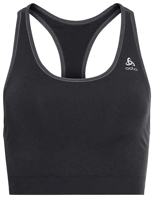 ODLO Sports Bra SEAMLESS MEDIUM CERAMICOOL 15015/black melange Dame | Sport1.no