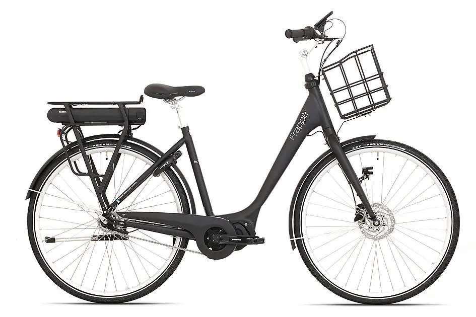 FRAPPÉ FSC 400 ELSYKKEL MED LAVT INNSTEG MATTE BLACK Alle