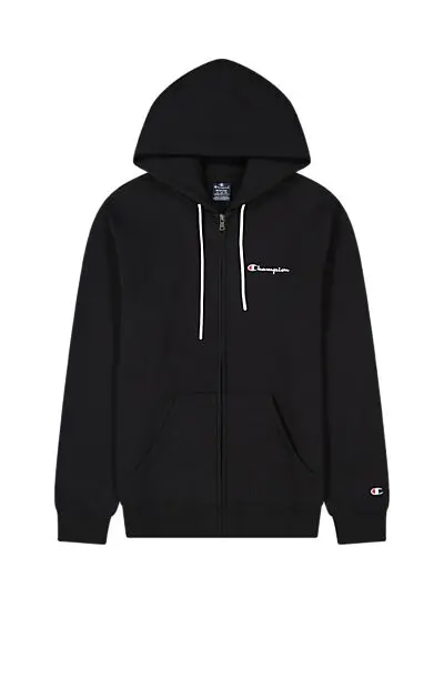CHAMPION M Hooded Full Zip Sweatshirt AMC Small logo Black Beauty Herre