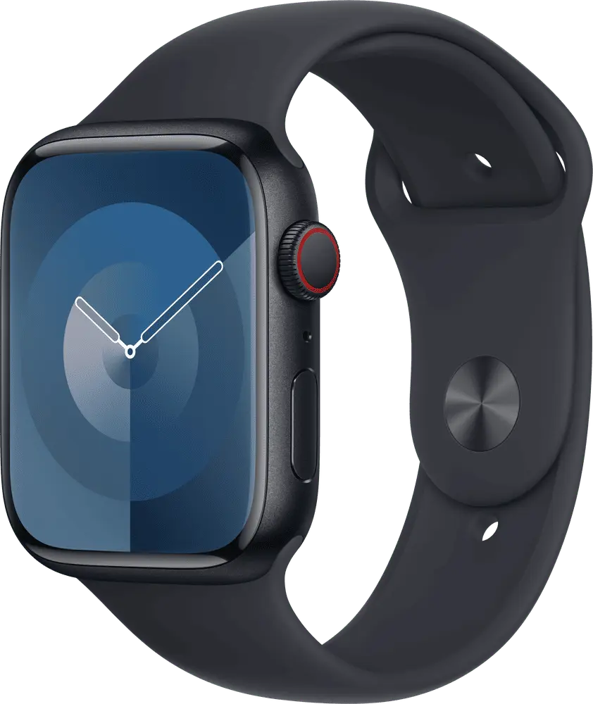 Apple Watch 9 Aluminium Sport Band M/L 45mm, midnatt