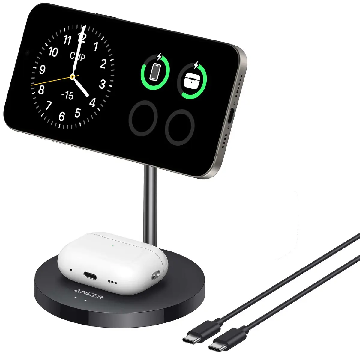 Anker 2-i-1 trådløs lader