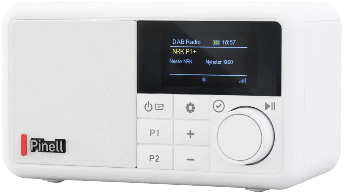 Pinell Compact Digitalradio, hvit