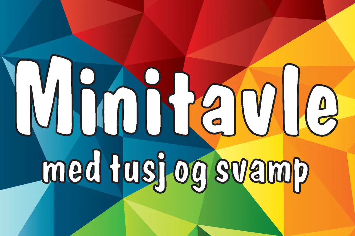 Minitavle (30 stk.) med tusj og svamp