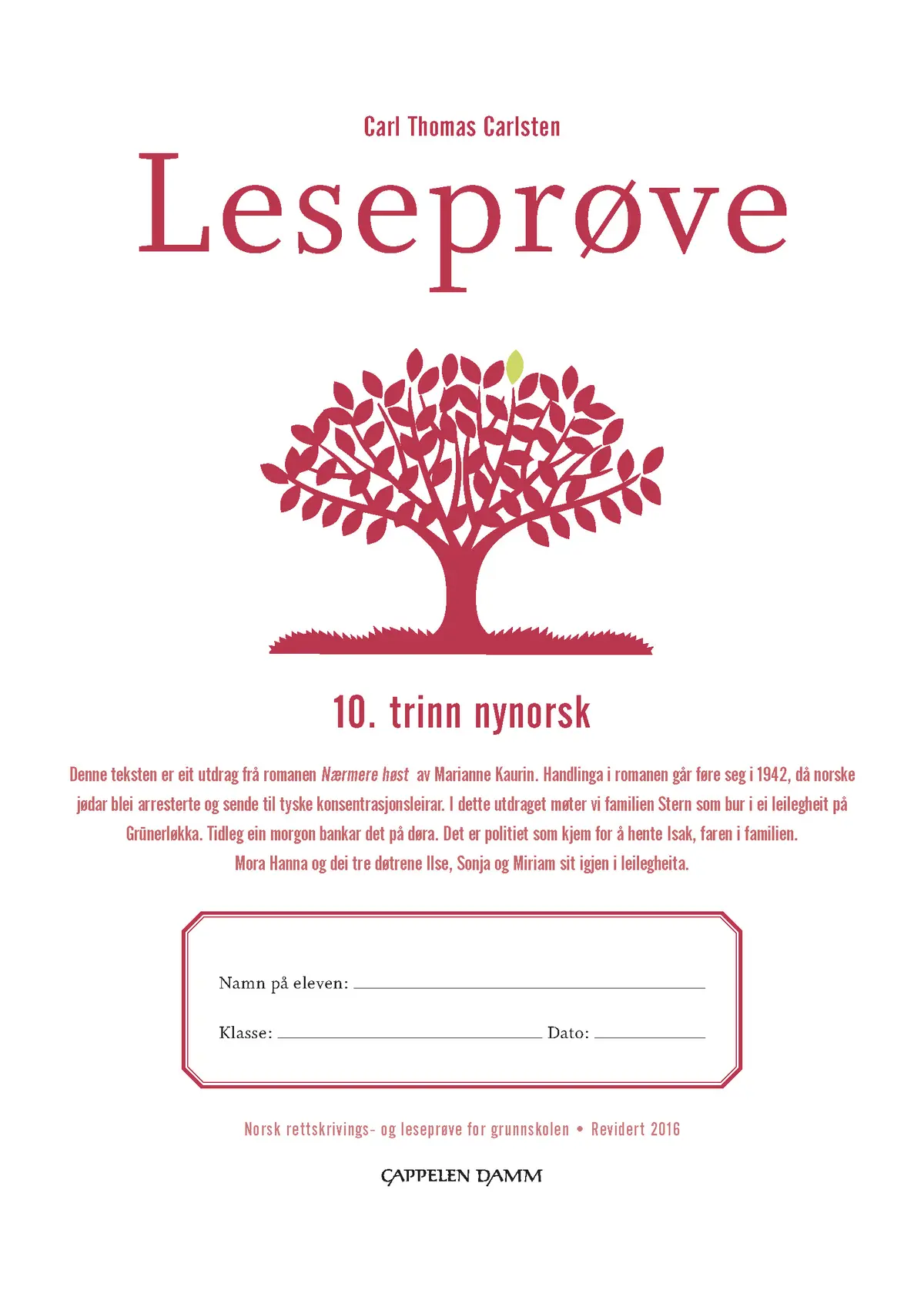 Leseprøve 10. trinn nynorsk