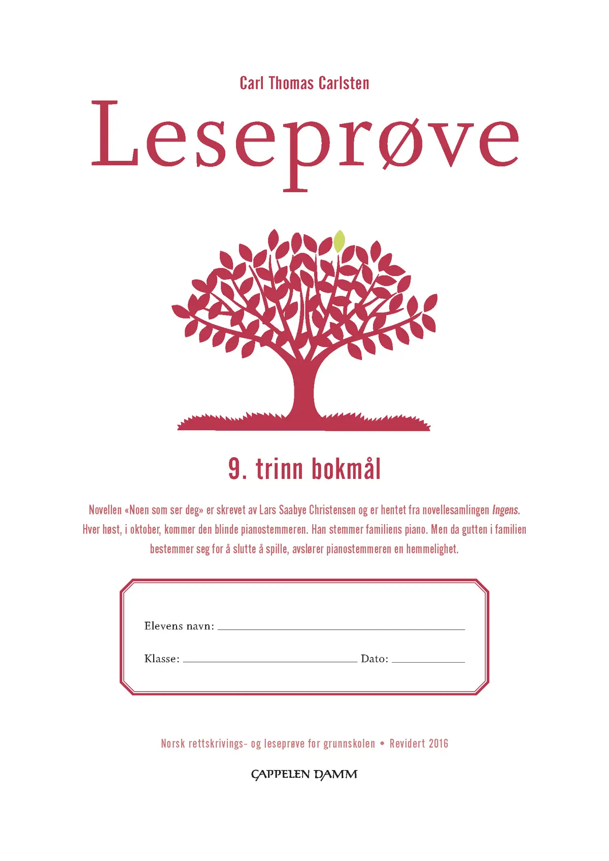 Leseprøve 9. trinn bokmål