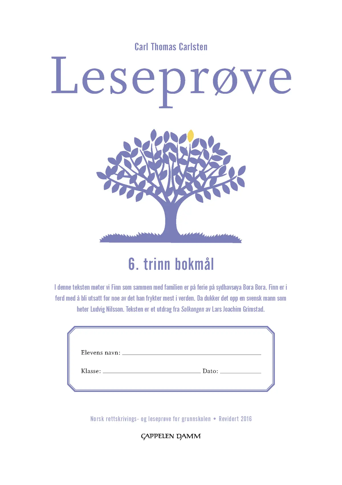 Leseprøve 6. trinn bokmål