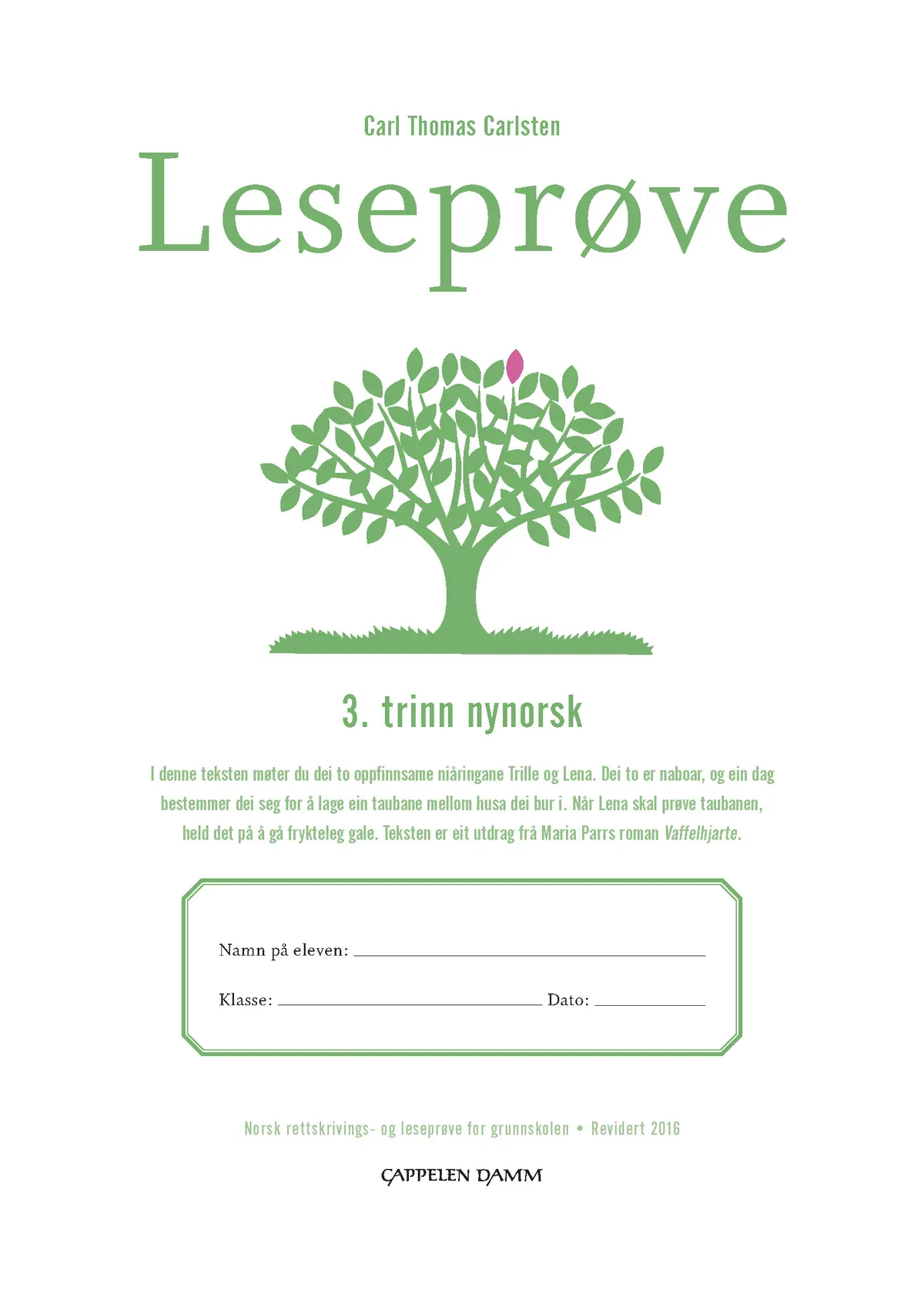 Leseprøve 3. trinn nynorsk