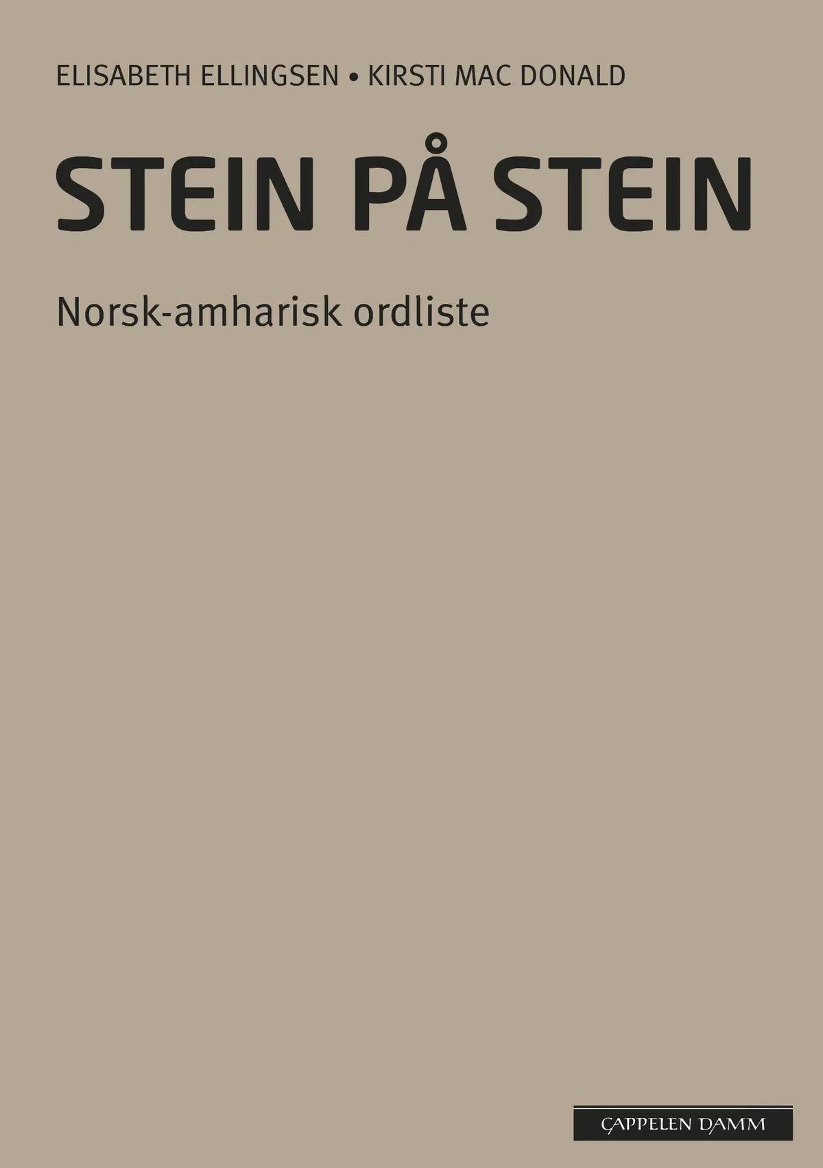 Stein på stein Norsk-amharisk ordliste (2014)