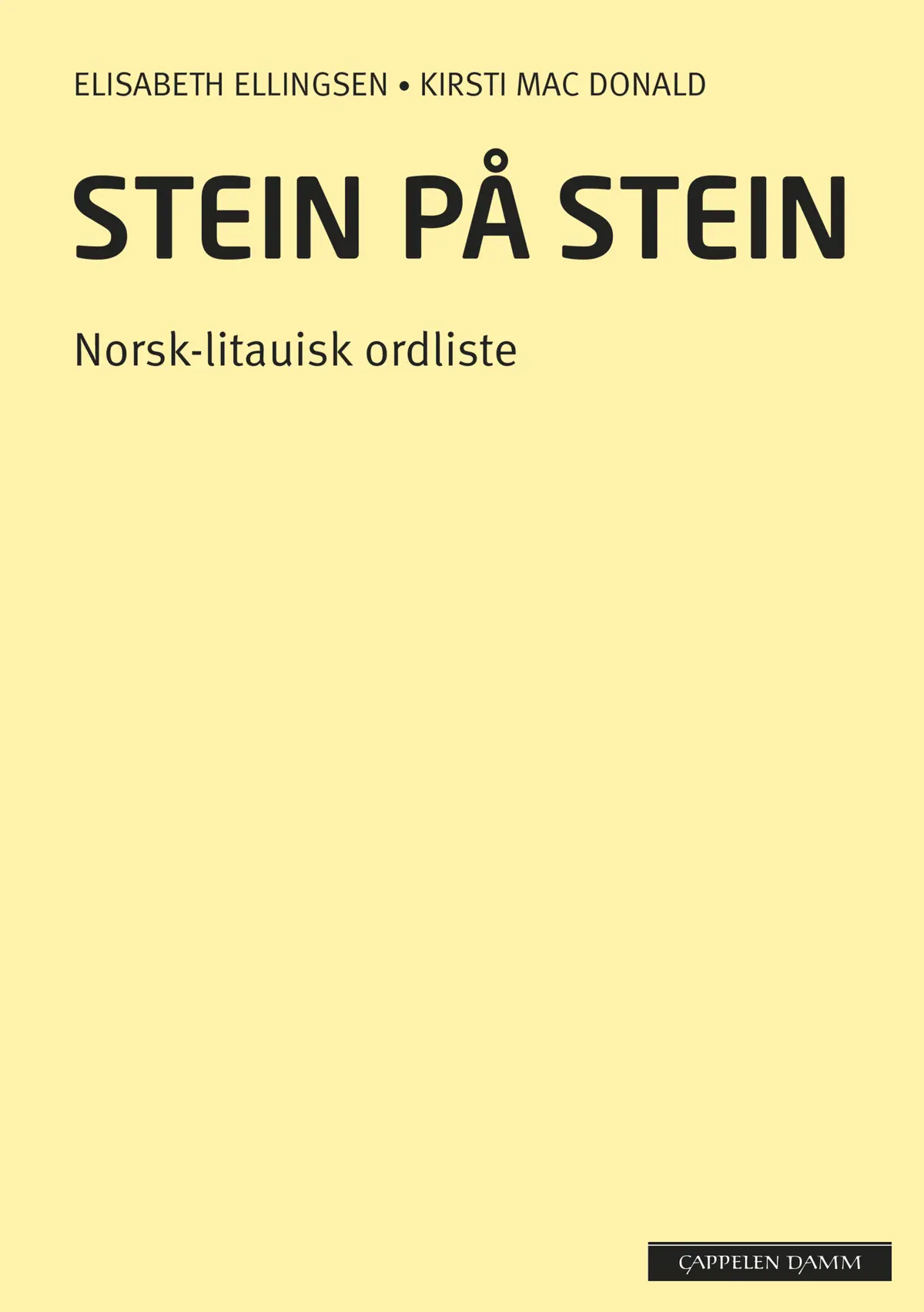 Stein på stein Norsk-litauisk ordliste (2014)