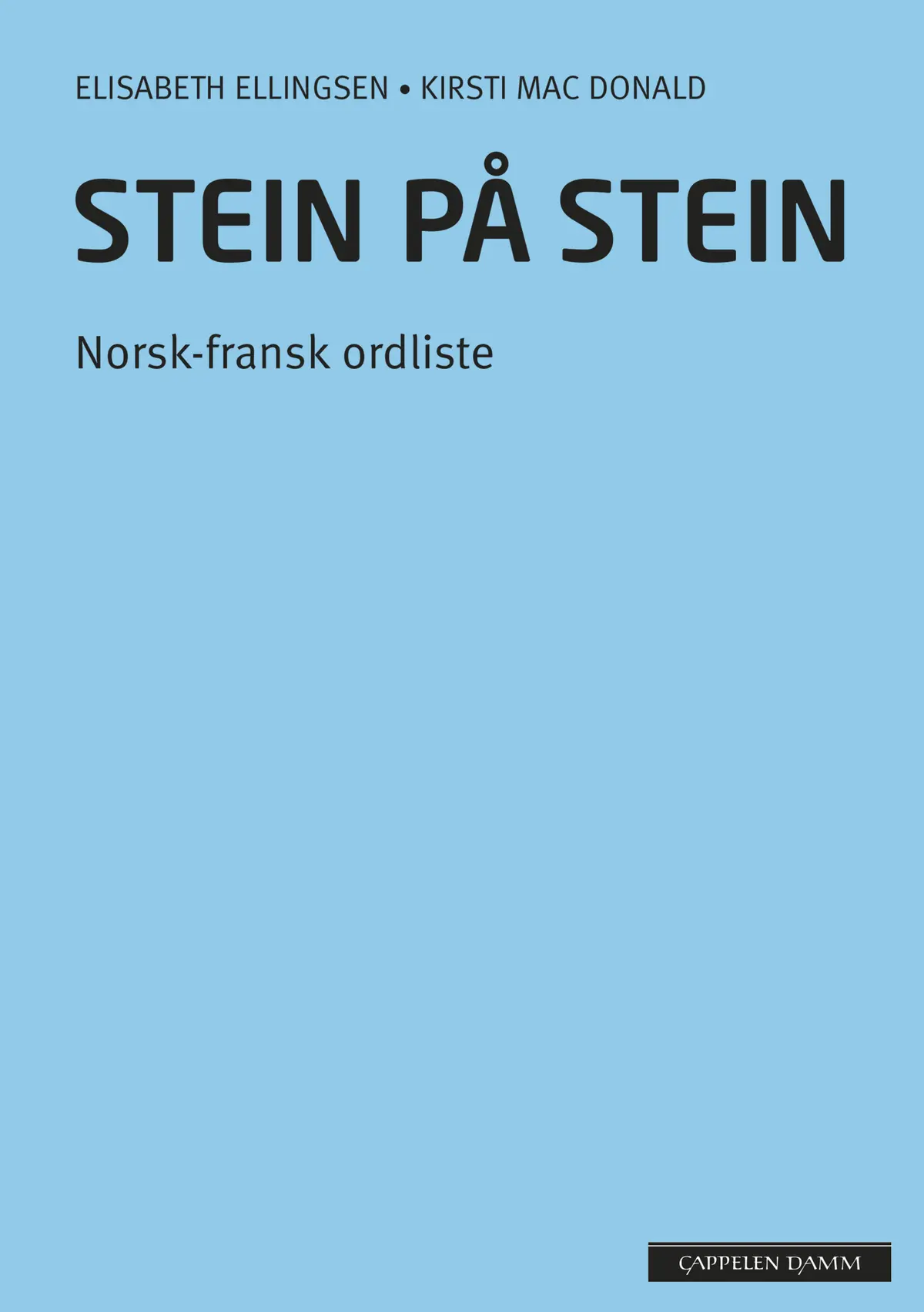 Stein på stein Norsk-fransk ordliste (2014)