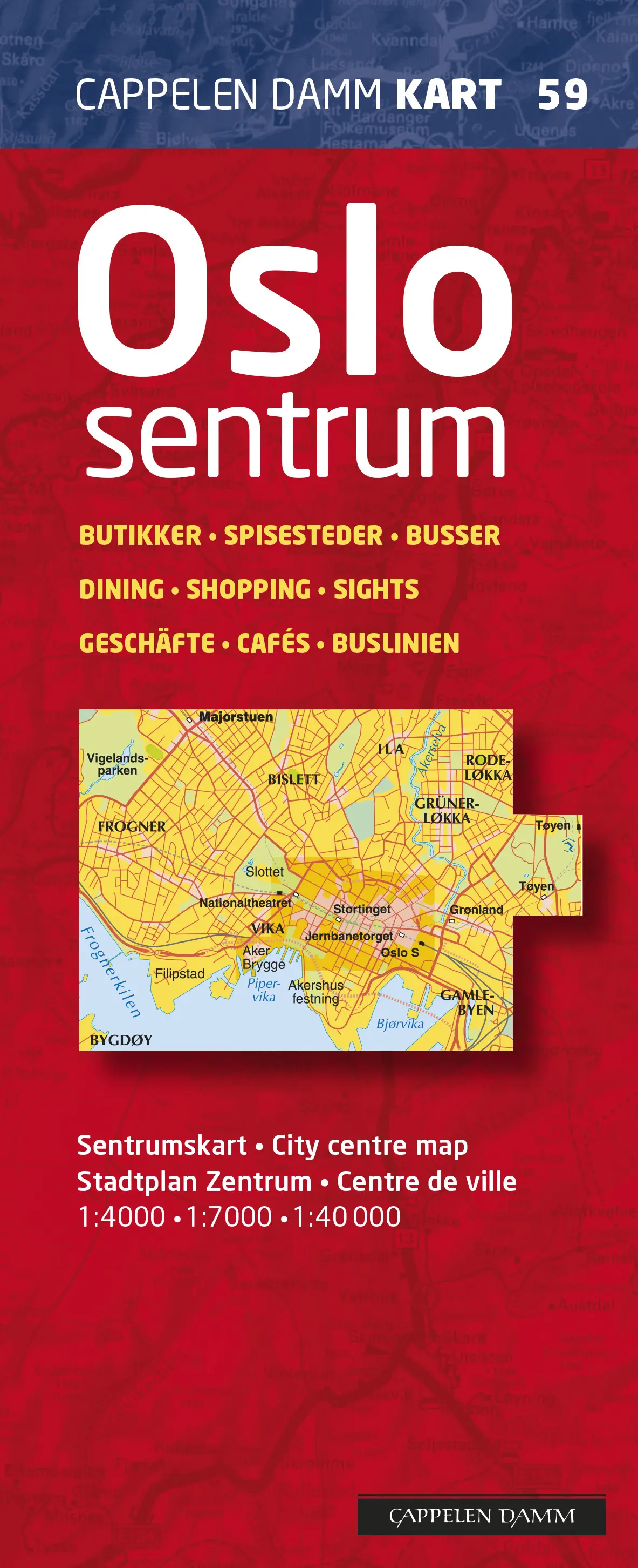 Oslo sentrum bykart/city map (CK 59)
