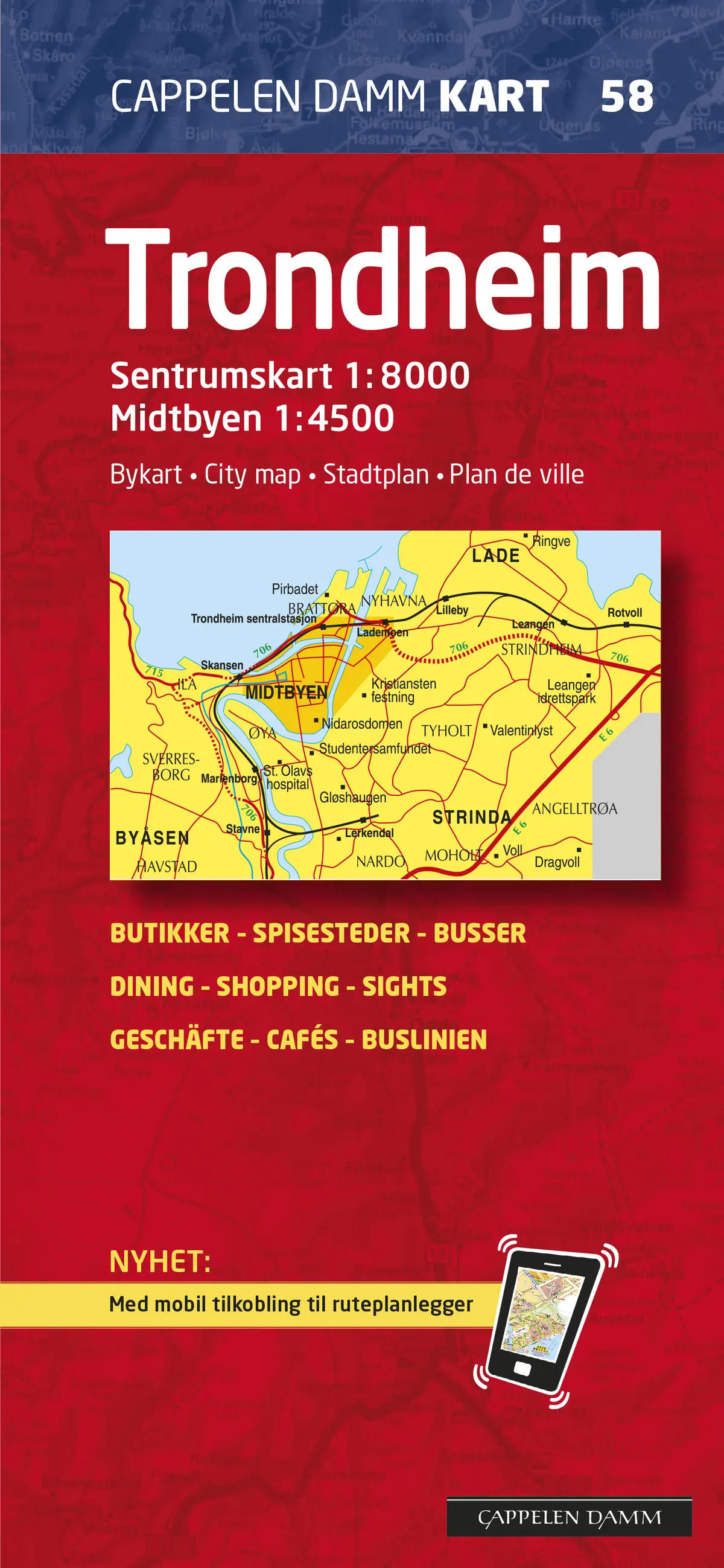 Trondheim bykart /city map (CK 58)