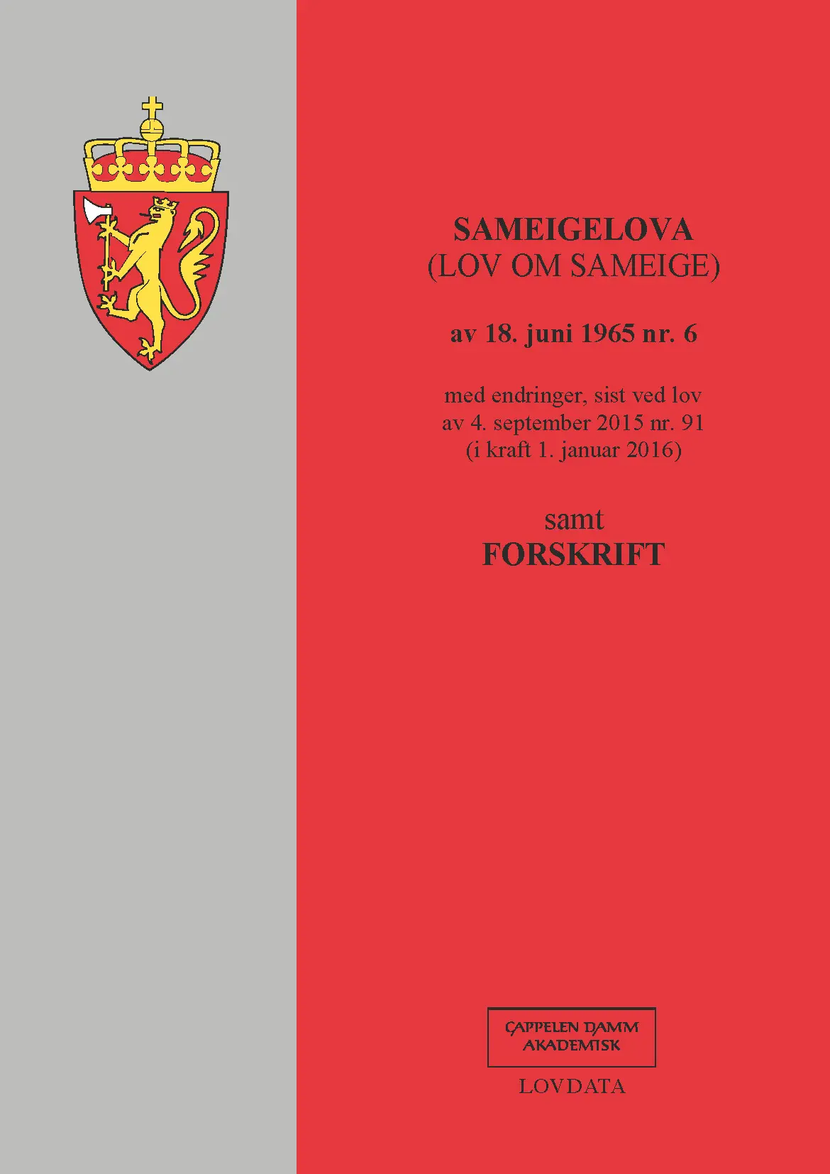 Sameigelova m/forskrift