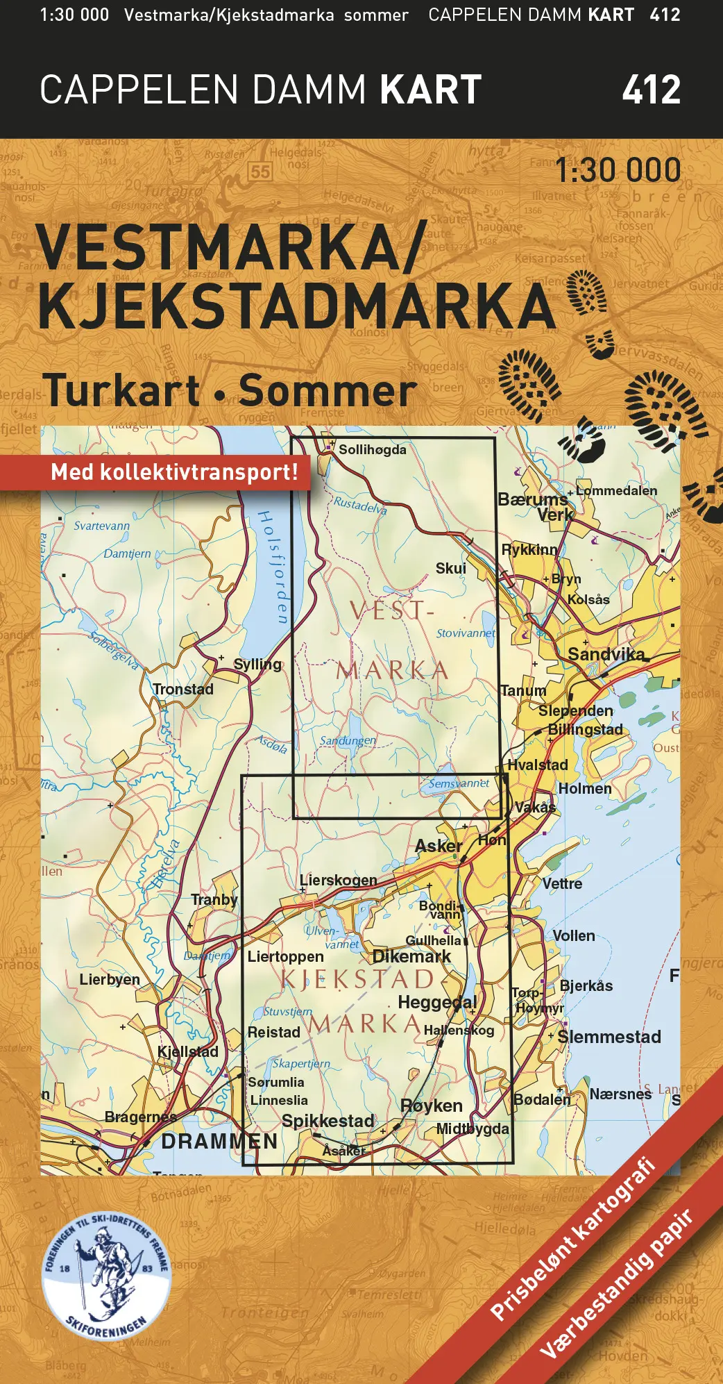 Vestmarka/Kjekstadmarka sommer turkart (CK 412)