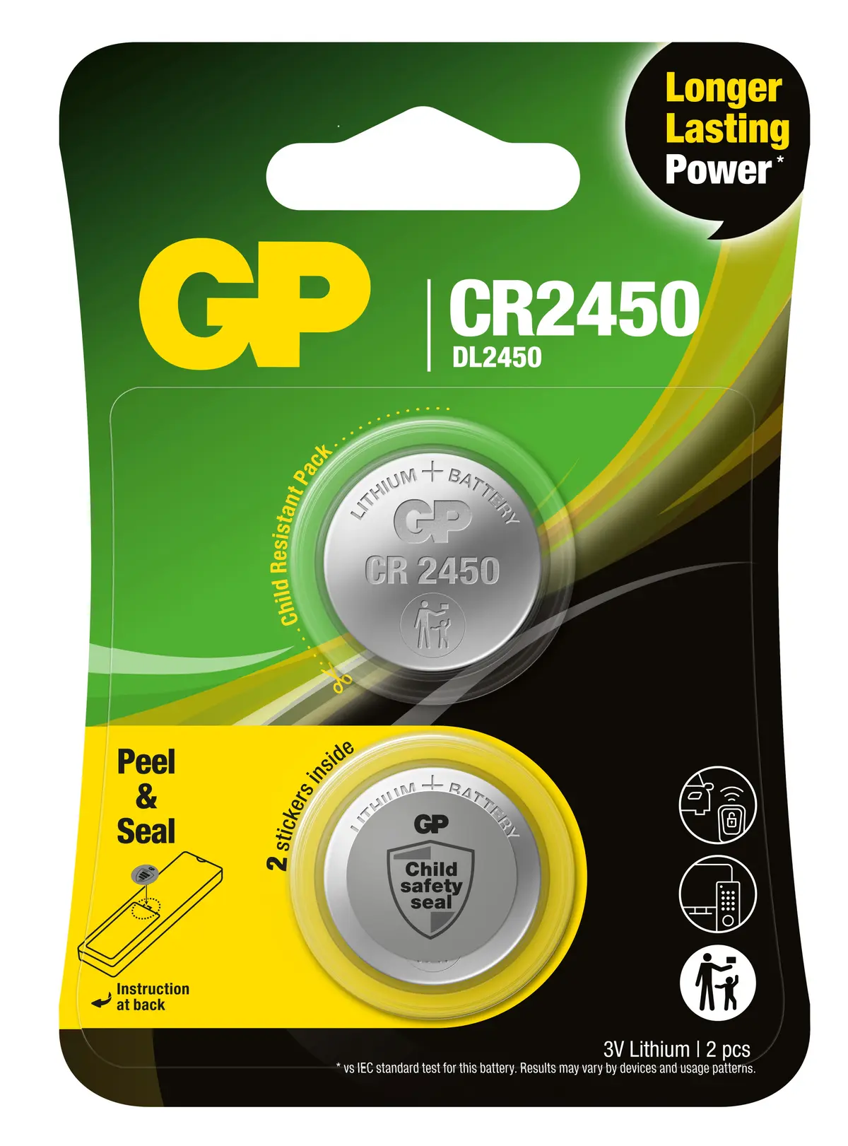 Batterier GP CR2450