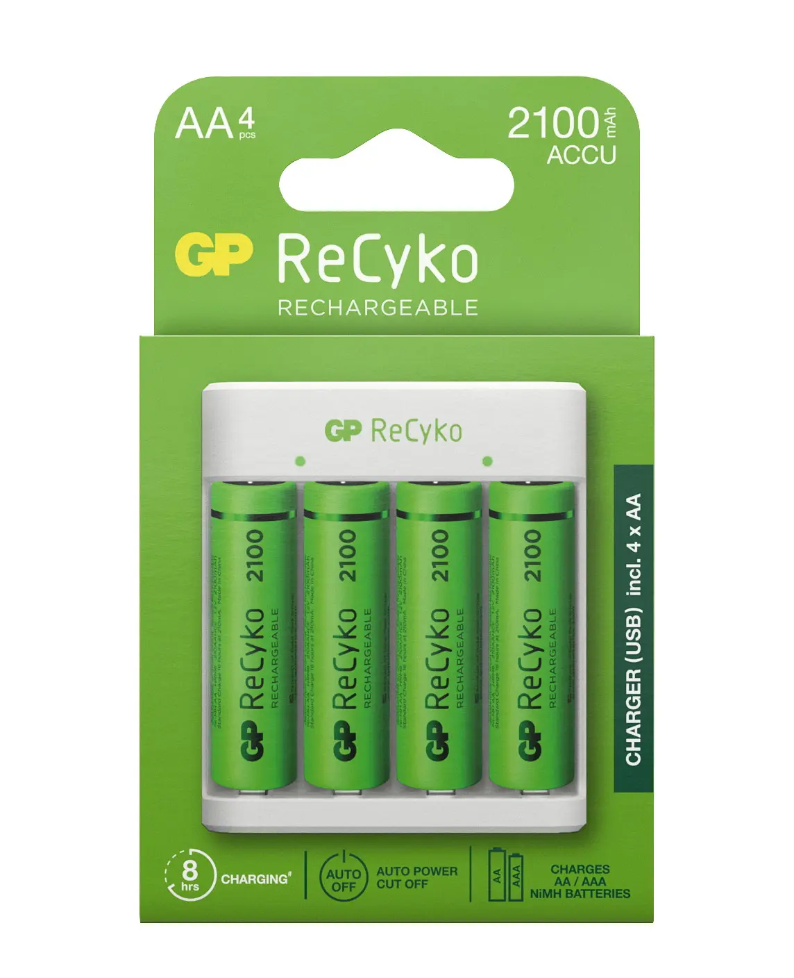 Lader inkl Batterier Recyko AA