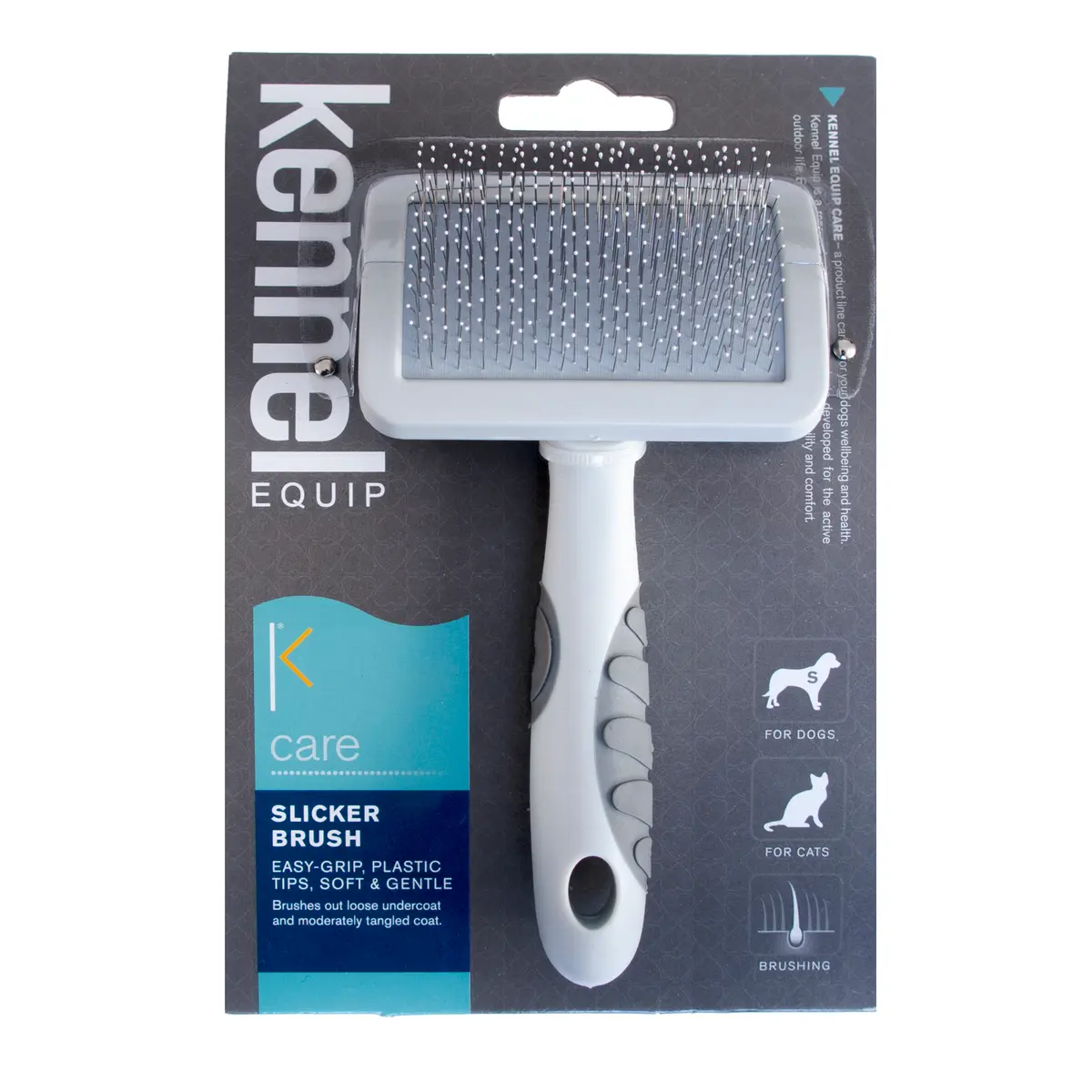 Kennel Equip Care Karde med vinklet metallbørst S 14,5cm