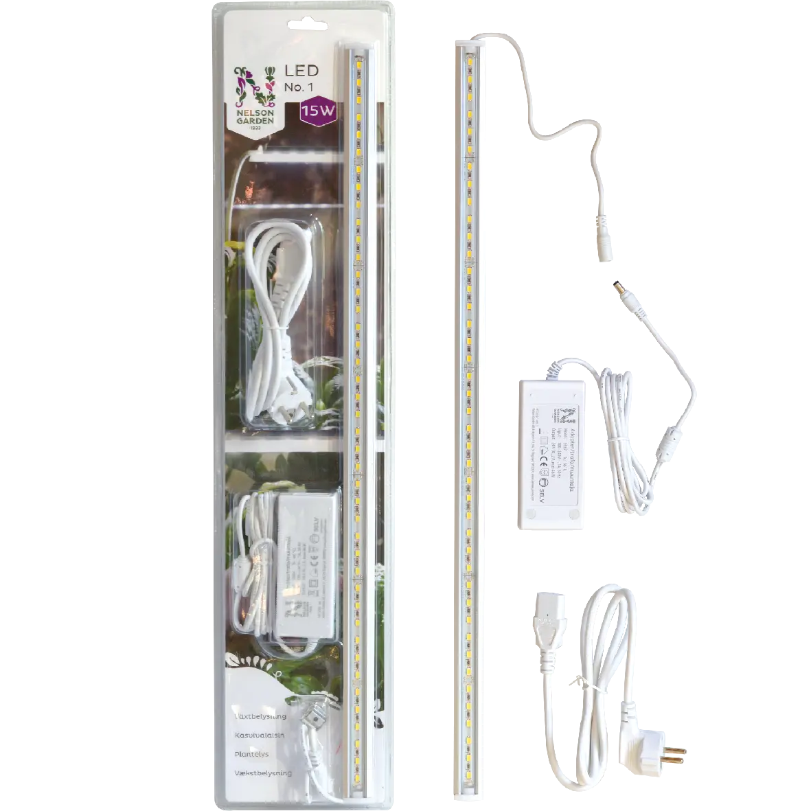 Plantelys LED No.1 60cm 15W med adapter