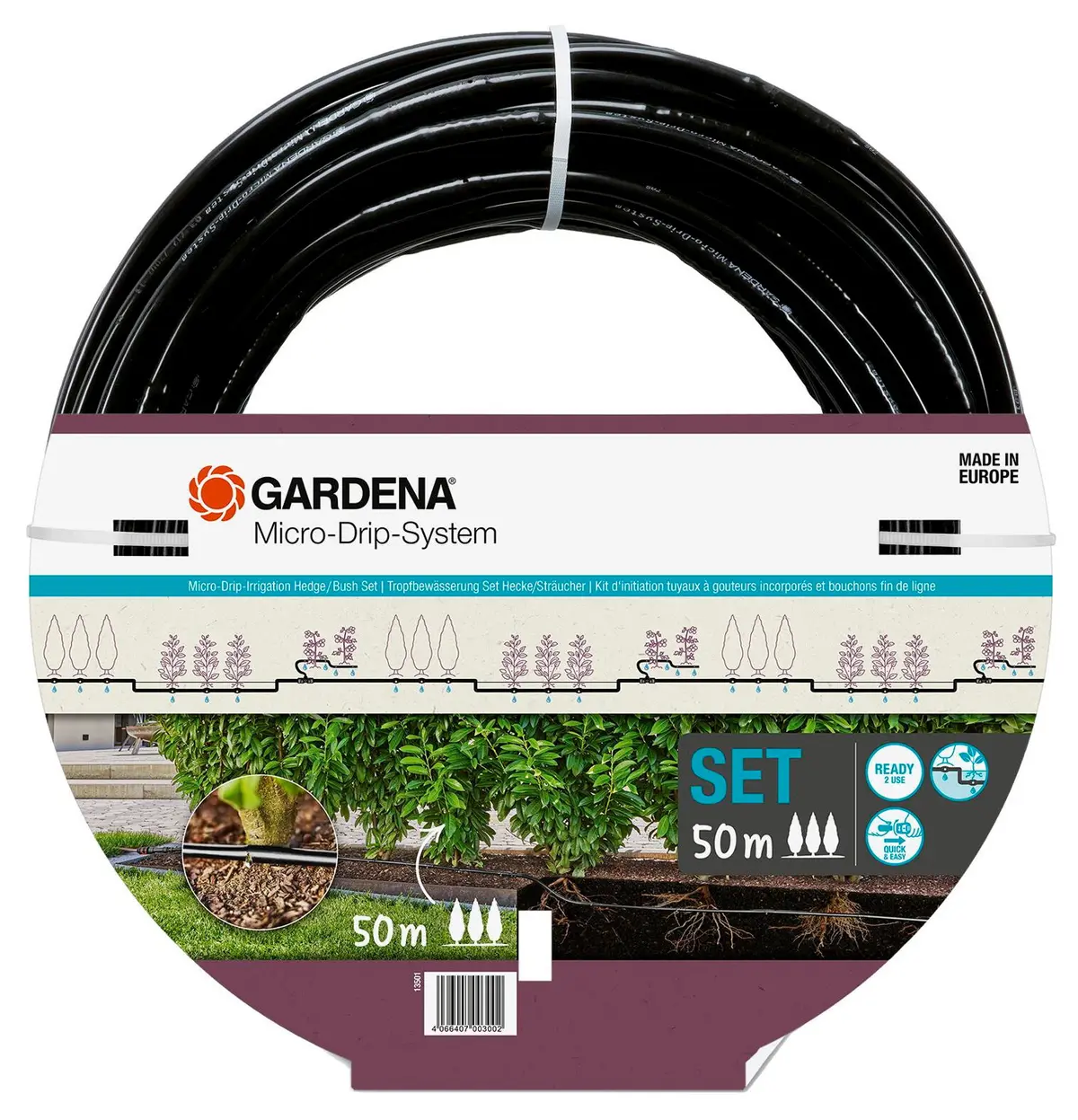 Vanningsett for busker & hekk 50m GARDENA
