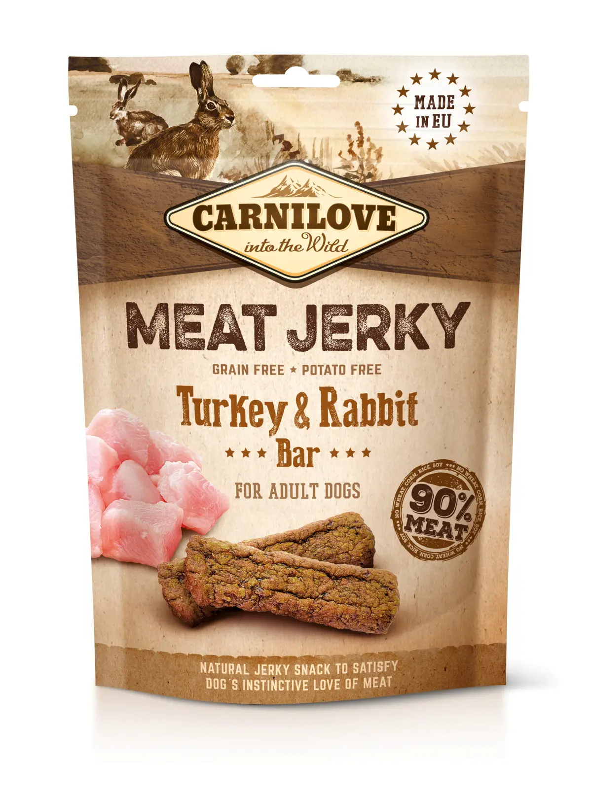 Hundegodteri Jerky kalkun & kanin