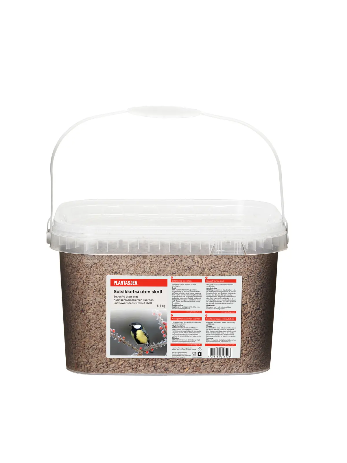 Fuglemat solsikkefrø uten skall