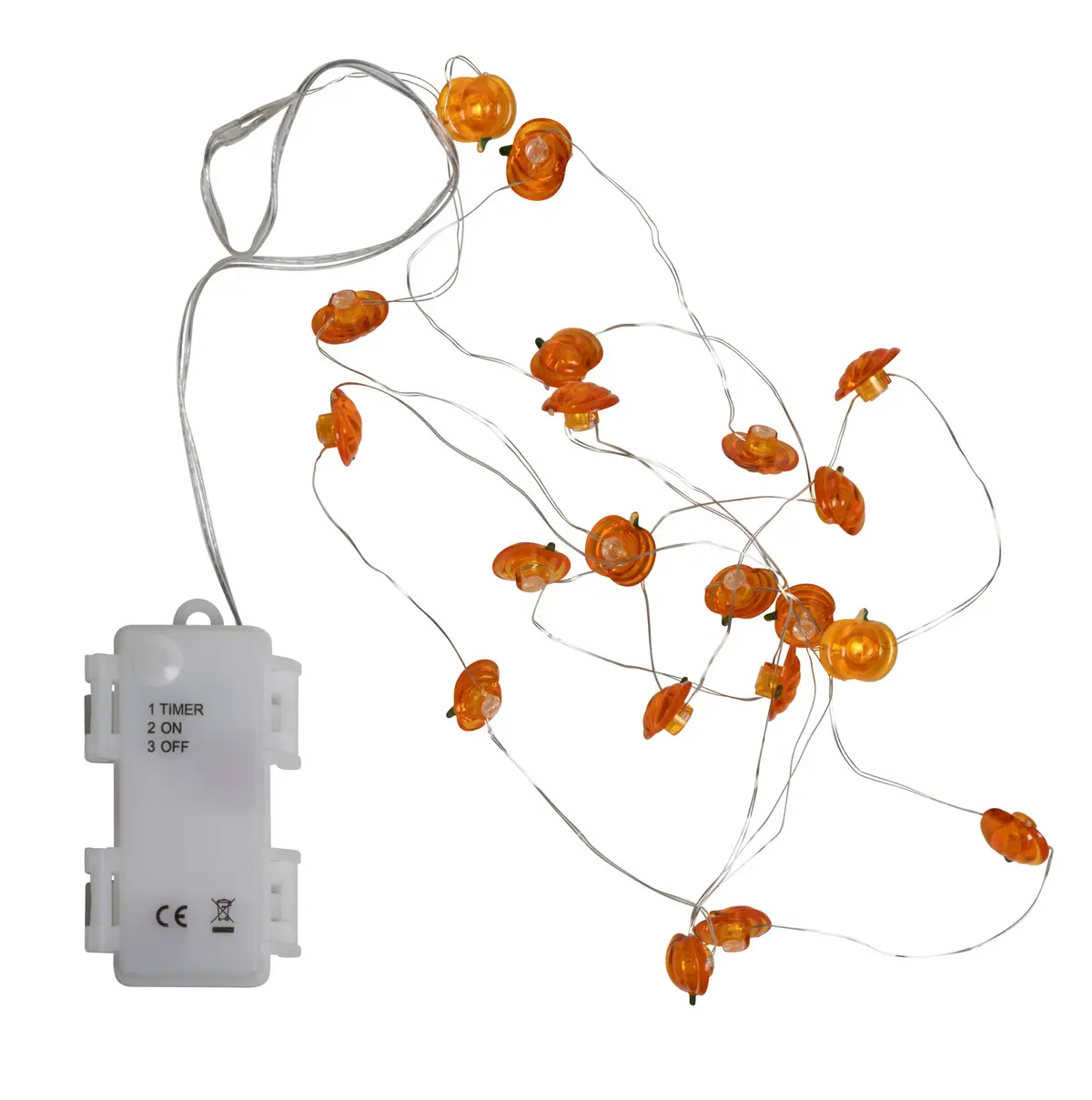 Halloweenpynt Lyslenke Gresskar LED-lys