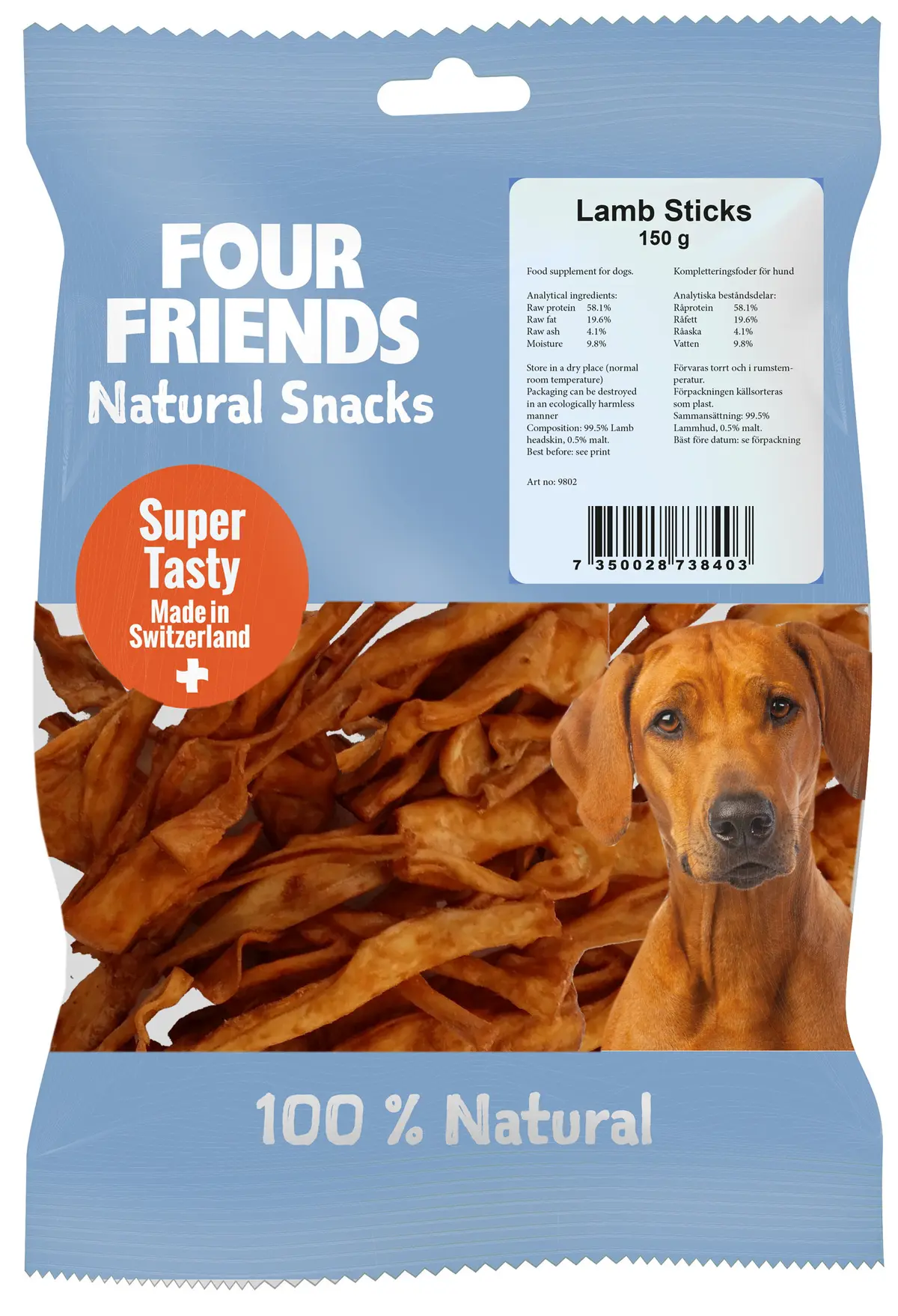 Hundegodteri Stick lam FourFriends