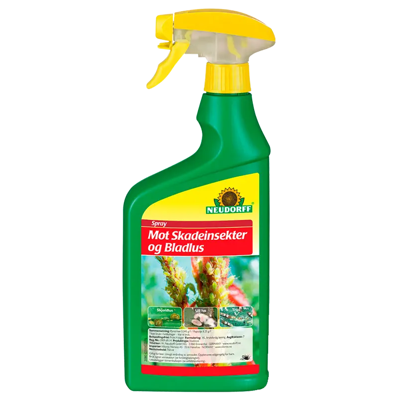 Spray mot skadeinsekter og bladlus