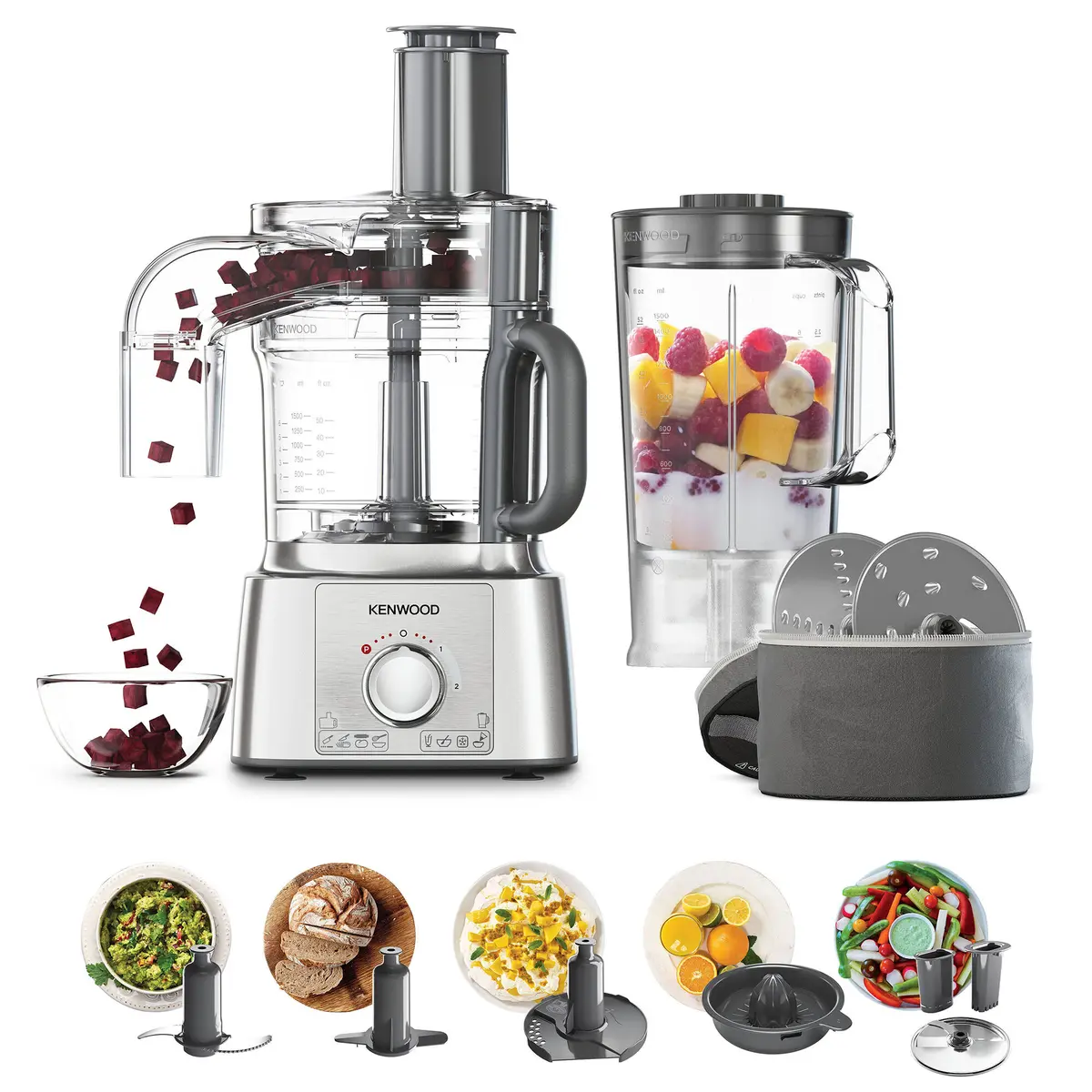 MultiPro Express FDP65.820.SI foodprosessor, stål