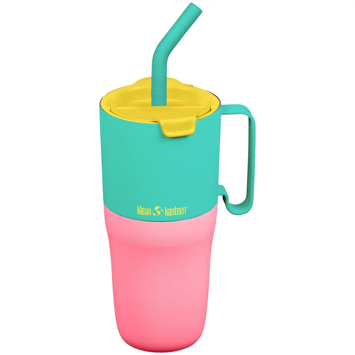 Rise Tumbler med flip-lokk og sugerør 770 ml, Turquoise Kaleidoscope