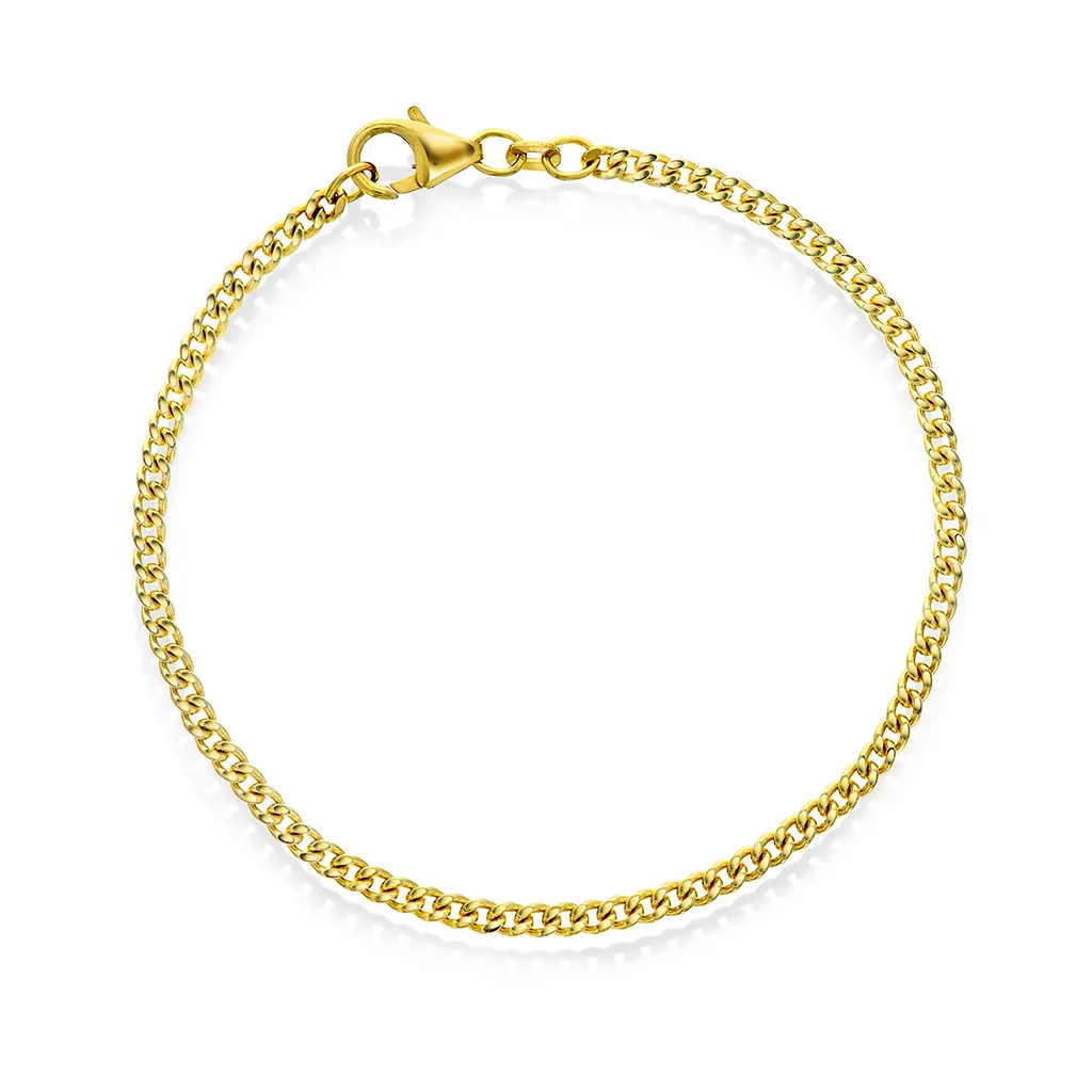 Panser armbånd i 585 gult gull, 21 cm