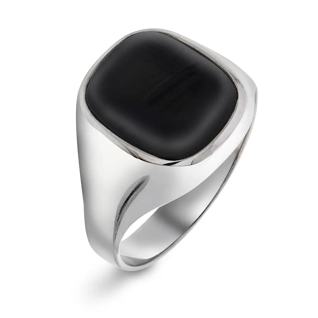 Ring i 925 sølv med onyx