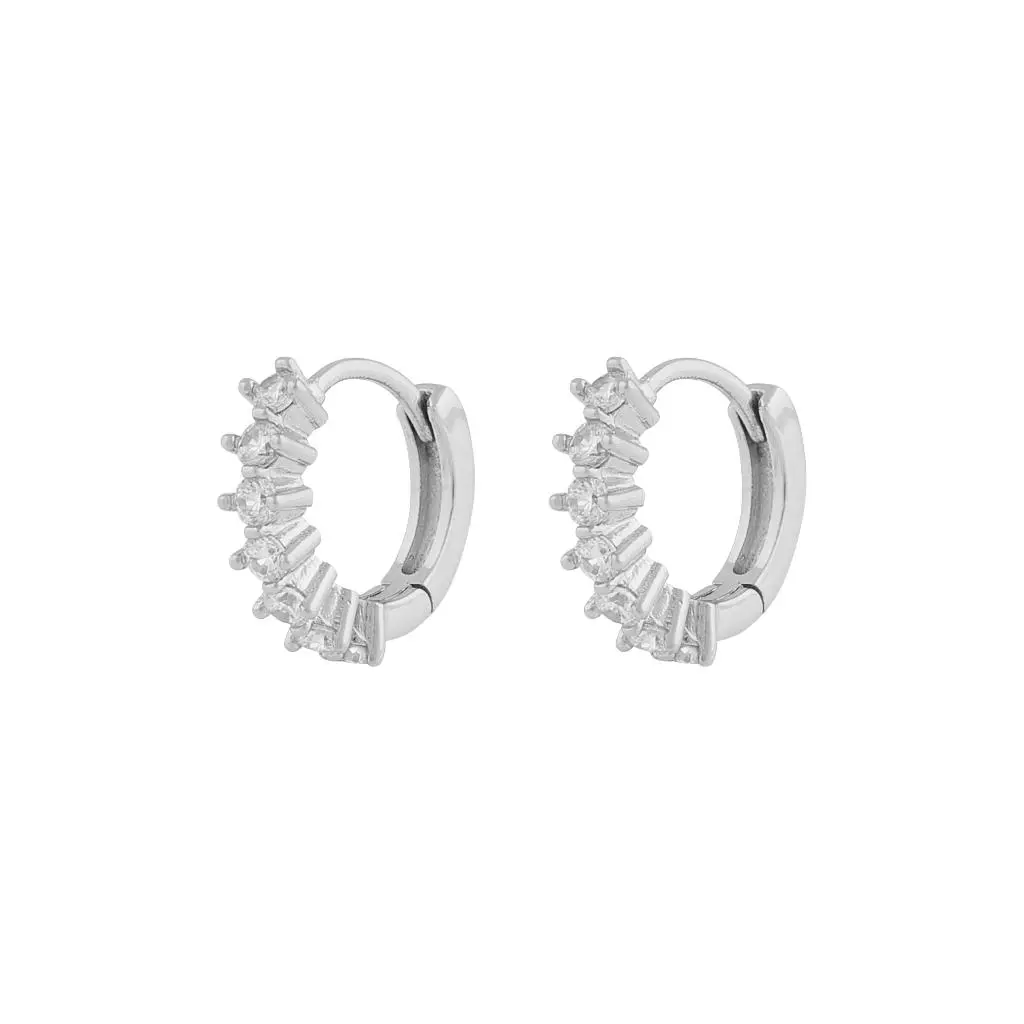 Helix Nuit øreringer i messing med zirkonia