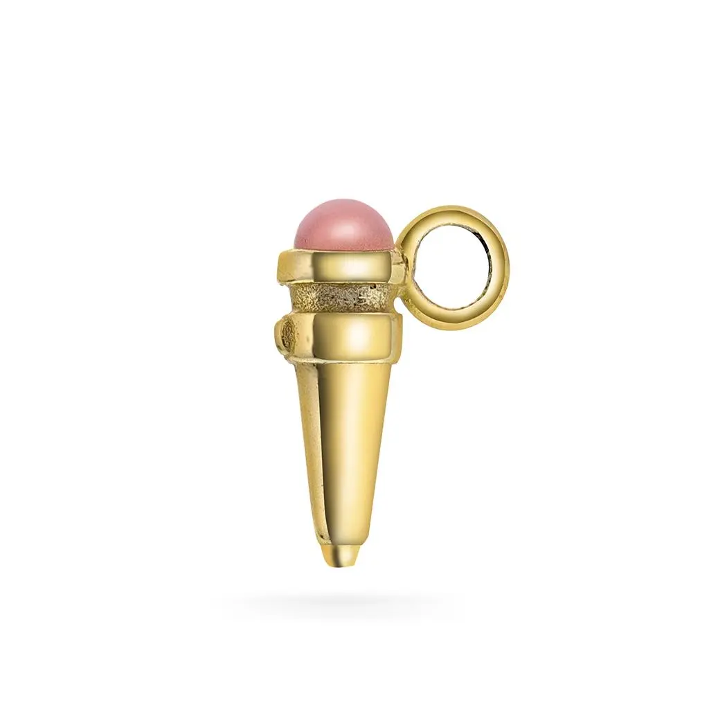 Sing Star charms i 925 forgylt sølv med opal