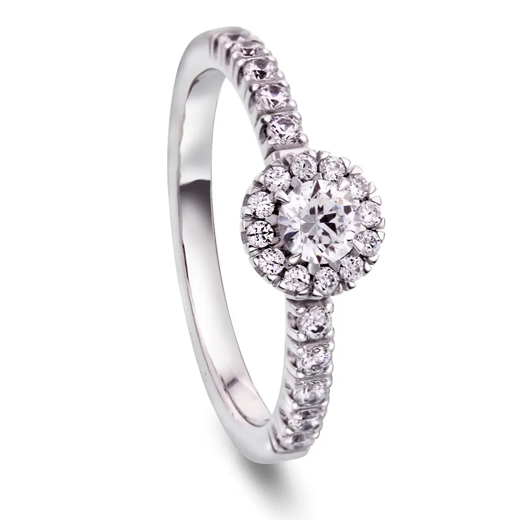 Diamantring Delight i 585 hvitt gull 0,56 CT | 2,1 mm bredde